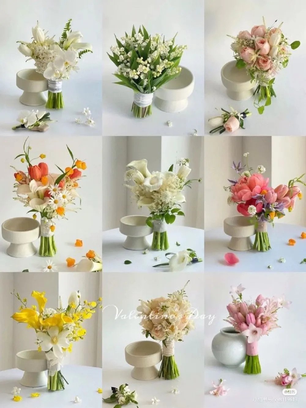 bảng màu lựa chọn hoa cưới