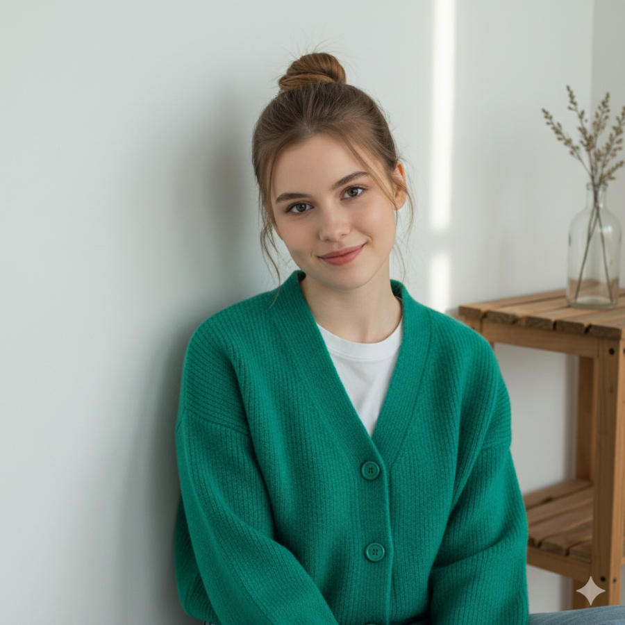 Để giữ chiếc cardigan luôn thời thượng, hãy ưu tiên chất liệu sợi tự nhiên, cao cấp như len merino, cashmere pha, hoặc cotton dệt kim dày dặn